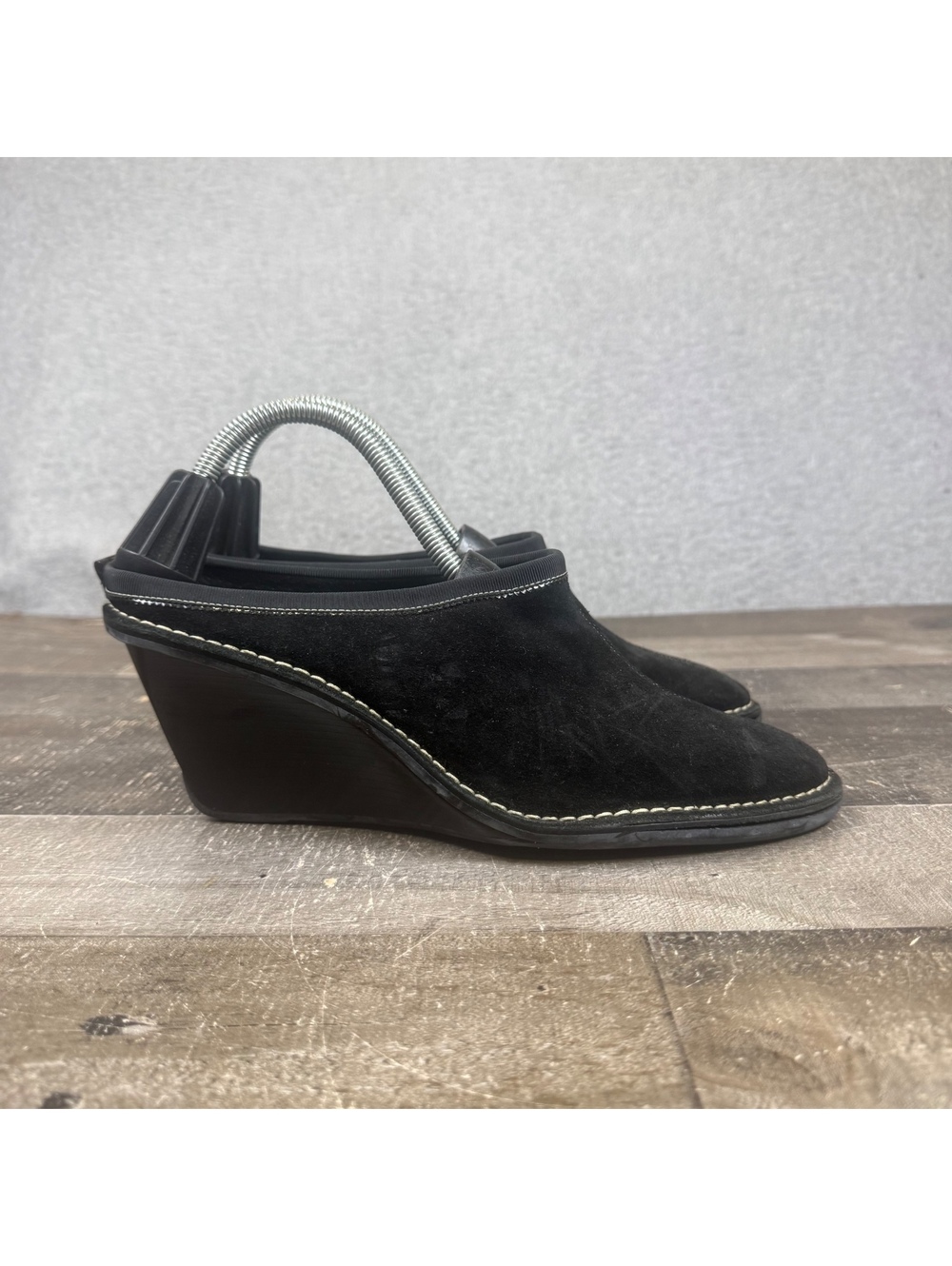 Cole Haan Women’s Black Suede Espadrille Wedge Sandals Grand.OS Comfort Size 9.5